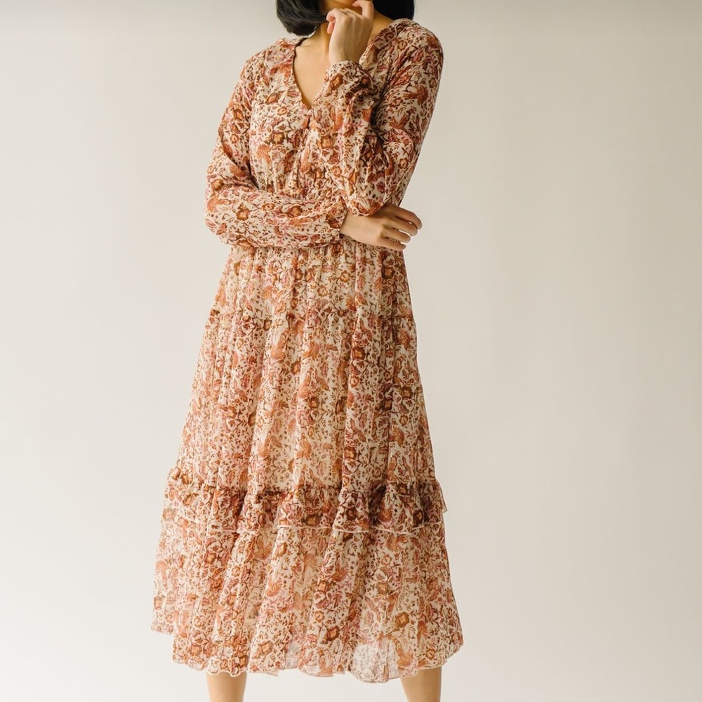 Piper & Scoot The Halpert Tiered Midi Dress